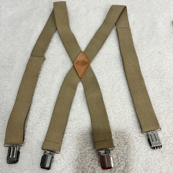 Dickies Men's 1 1/2 inch Solid Straight Clip Adjustable X Back Suspender - Picture 2 of 4